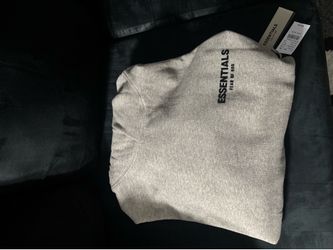 Brand new size large gray essentials hoodie