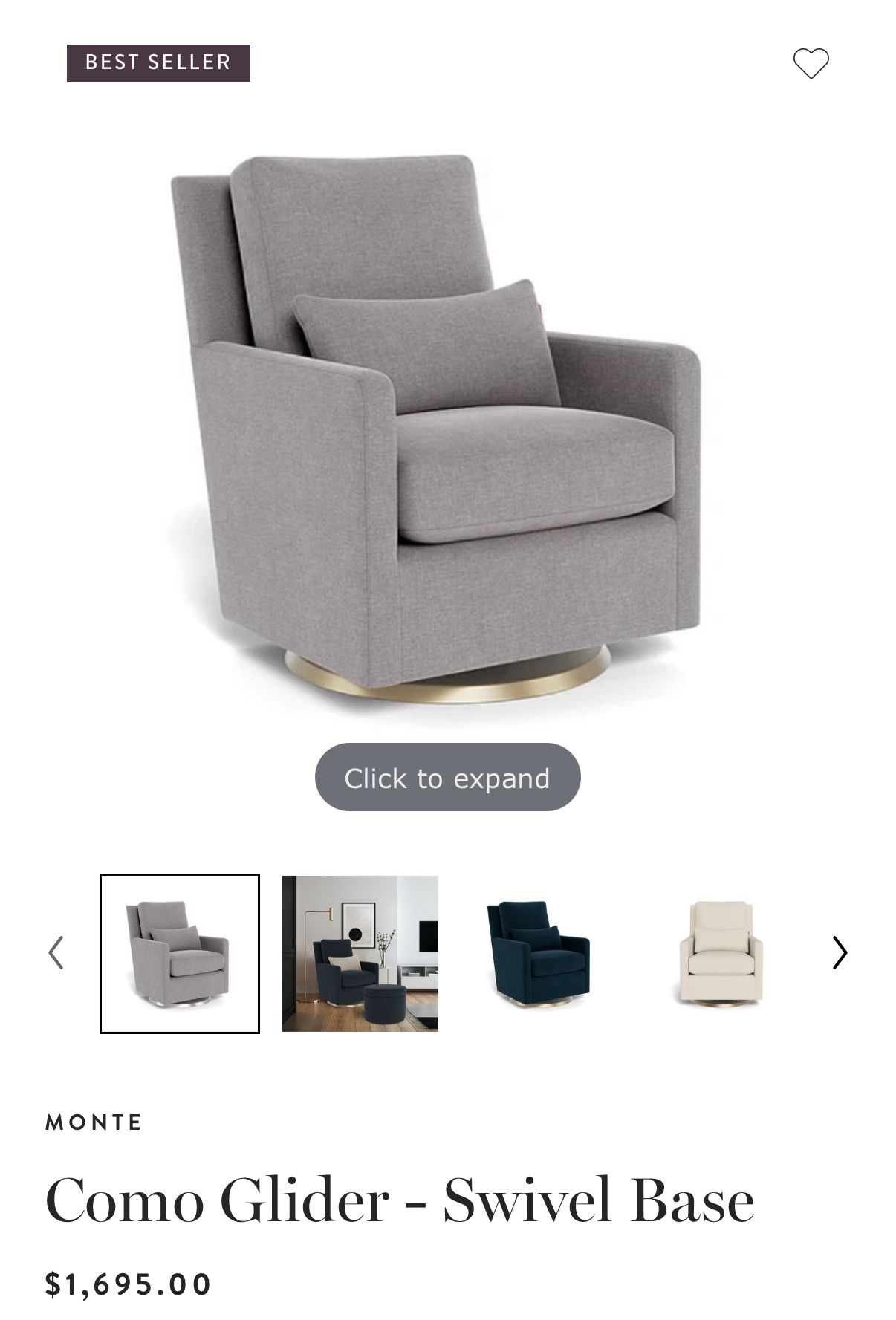Monte Glider Rocker Nursery Chair & Ottoman