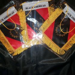 Black American Car Mirror Flag