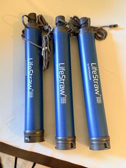 Set of 3 LifeStraw personal water filters.