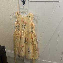 Girls Yellow Floral Dress Size 5
