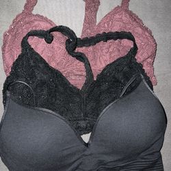 3 Bralettes Size Large $10
