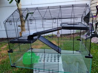 Small Animal Cage with Ramps and Platforms