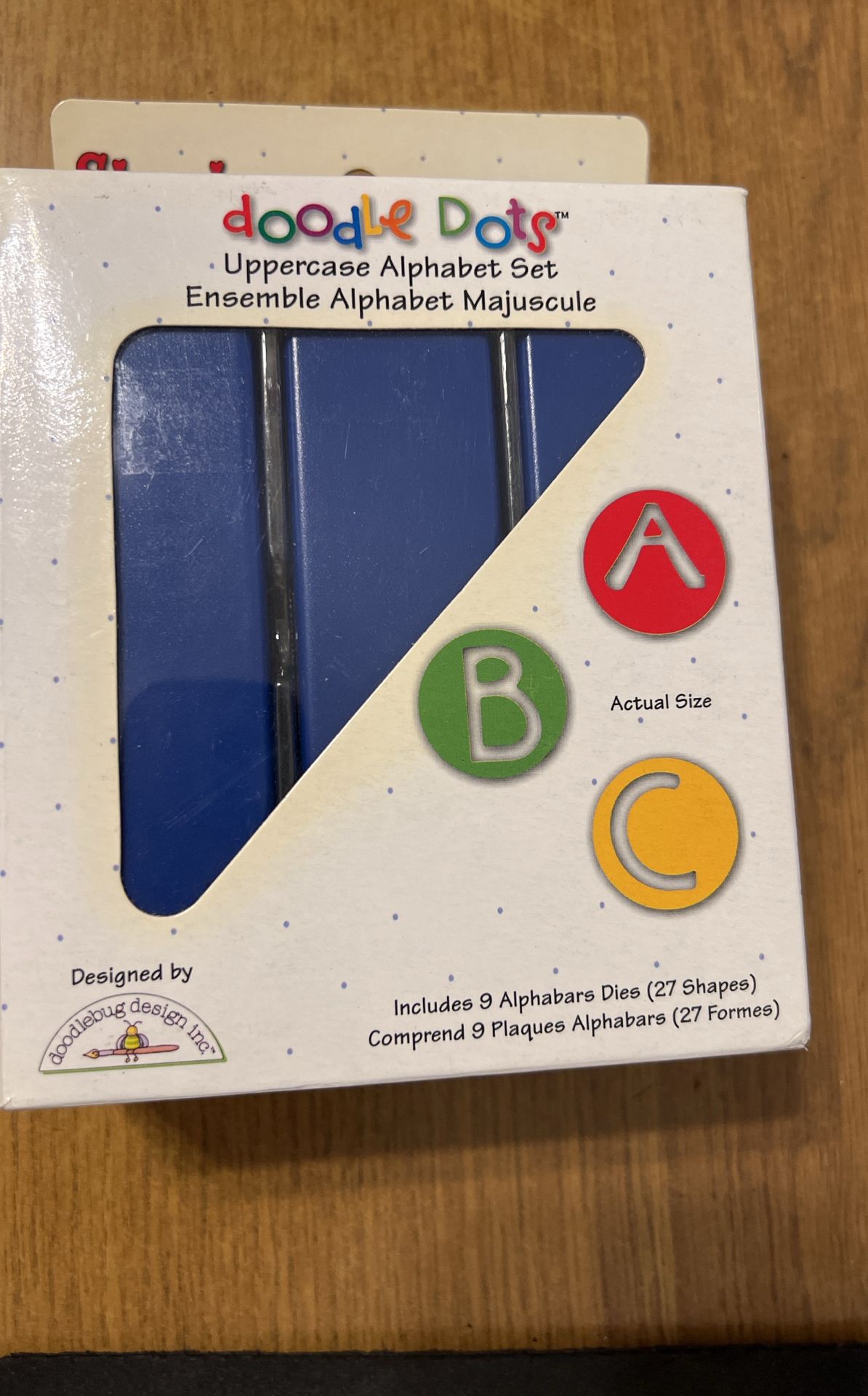 NIB Sizzix Alphabars Die Set - DOODLE DOTS UPPERCASE Alphabet Set