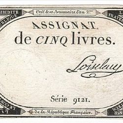 World Antique Banknote France 1790s  