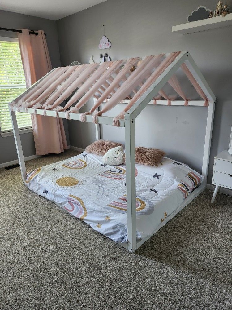 White House Floor Bed For Toddlers- Frame Only
