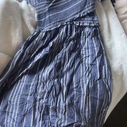 Women’s Blue & white Stripe Sundress Size S 