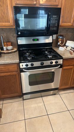 GE Gas Range Stainless Steel 4-Burner Stove