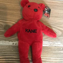 Kane Wwe Red Ty Beanie Bear 