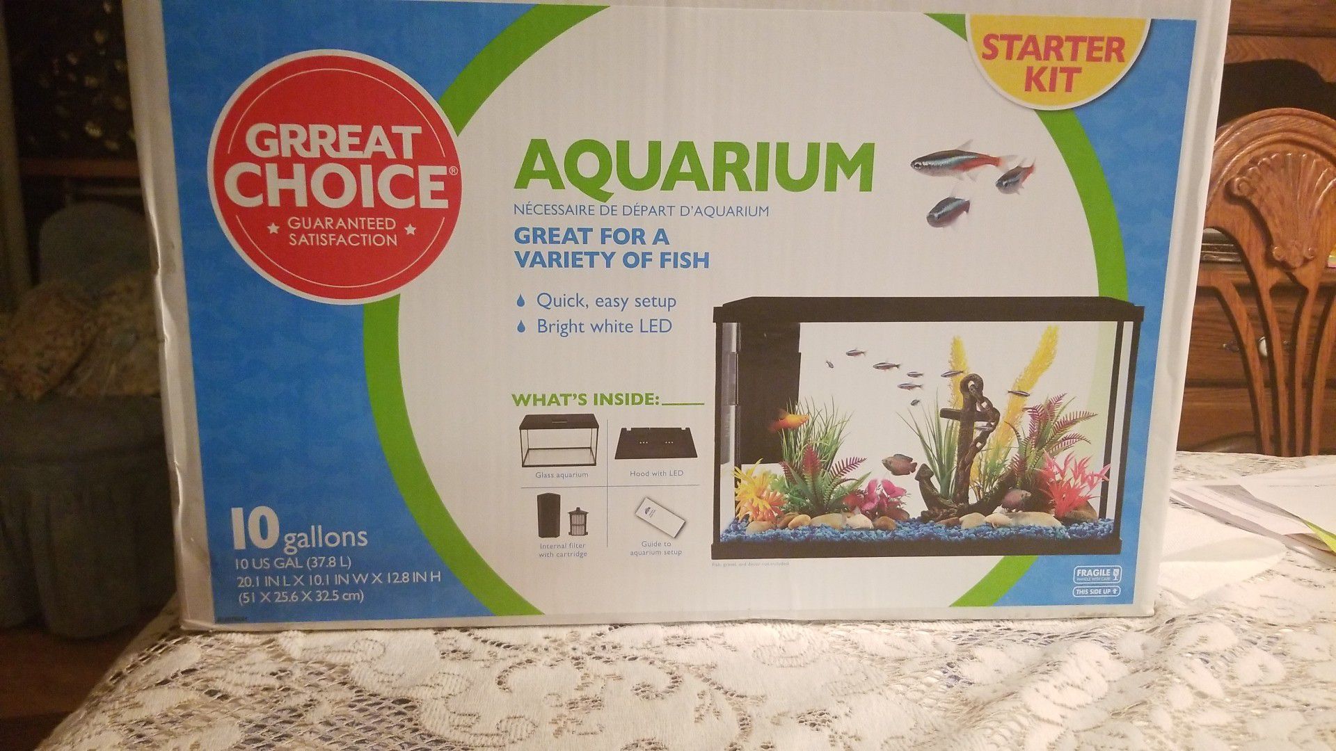 Great choice 10 gallon aquarium starter kit