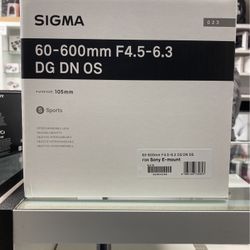 Sigma 60-600mm Lens For Sony