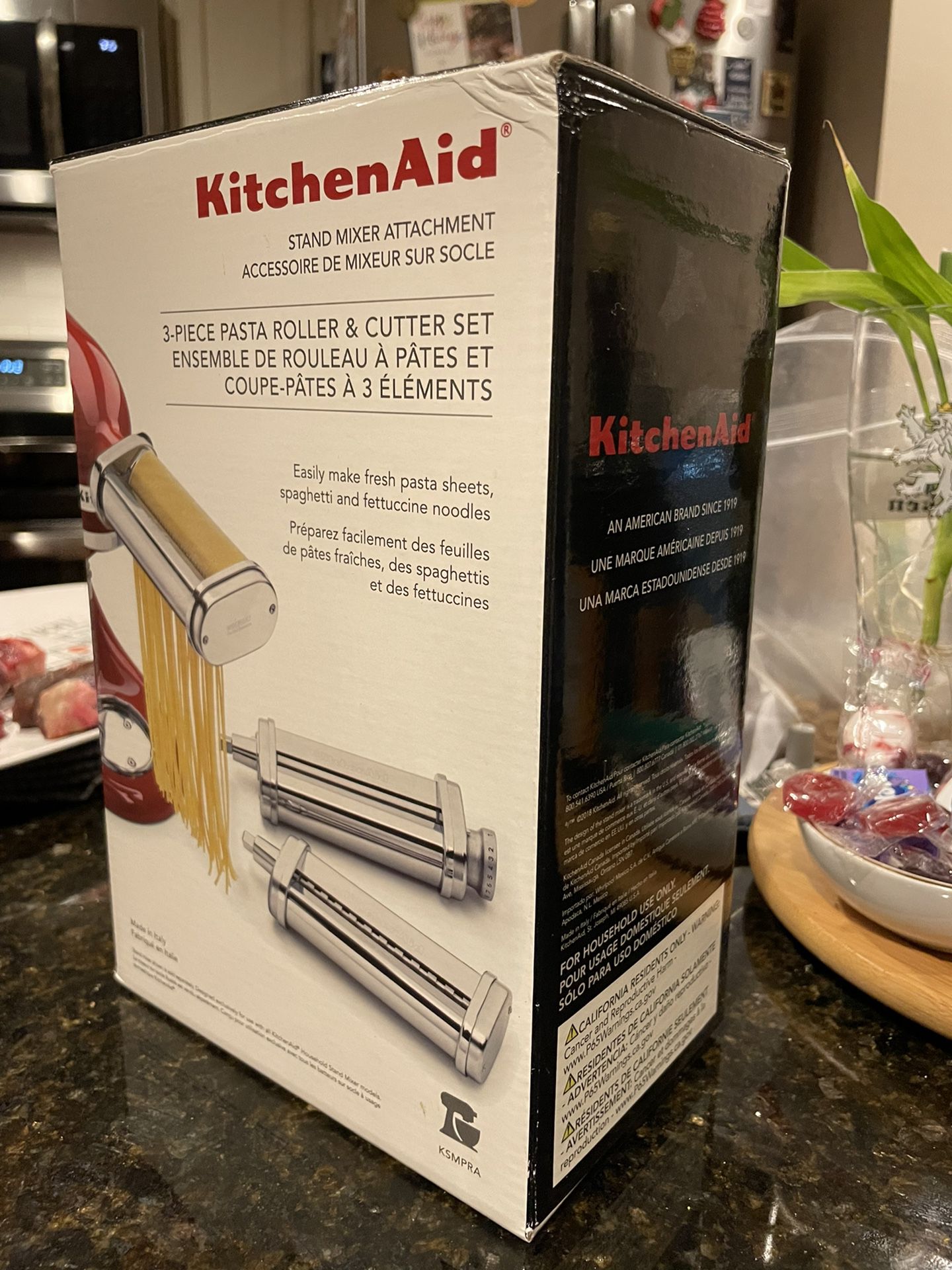 New Kitchen Aid KSMPRA 3 PCs Pasta Roller & Cutter Set New In Box for Sale  in Arlington, TX - OfferUp