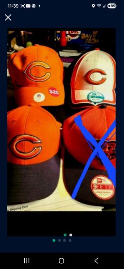 NFL, Chicago Bears Caps: New. (1 size fits all. Adj strap) $15-$23, choose which you want, Firm.