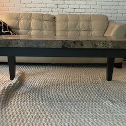 Marbletop Coffee And Marching Side Tables