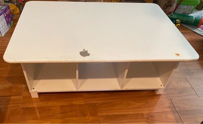 Kids activity play  table with cubbies