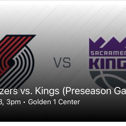 Trail Blazers Vs Sacramento King