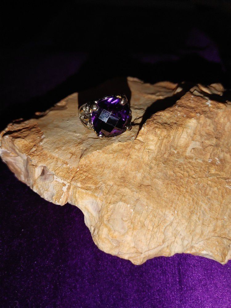 Amethyst CZ Ring
