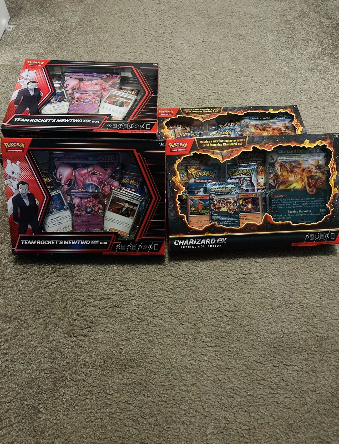 Pokemon charizard ex special collection And team rocket's mewtwo ex box