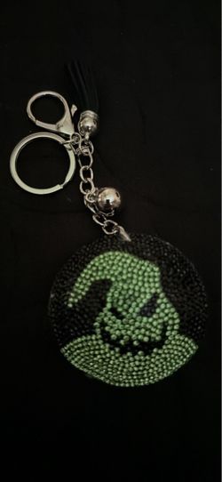 Beaded Skull Keychain with Lobster Clasp