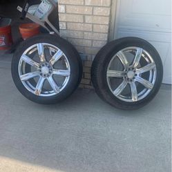 four tires with rim Only Two Shown