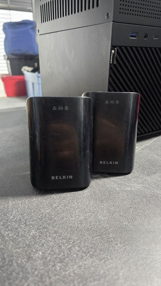Belkin Ethernet Over Power line Adapters 1Gb/s for Gaming PC Laptop Xbox PlayStation Etc