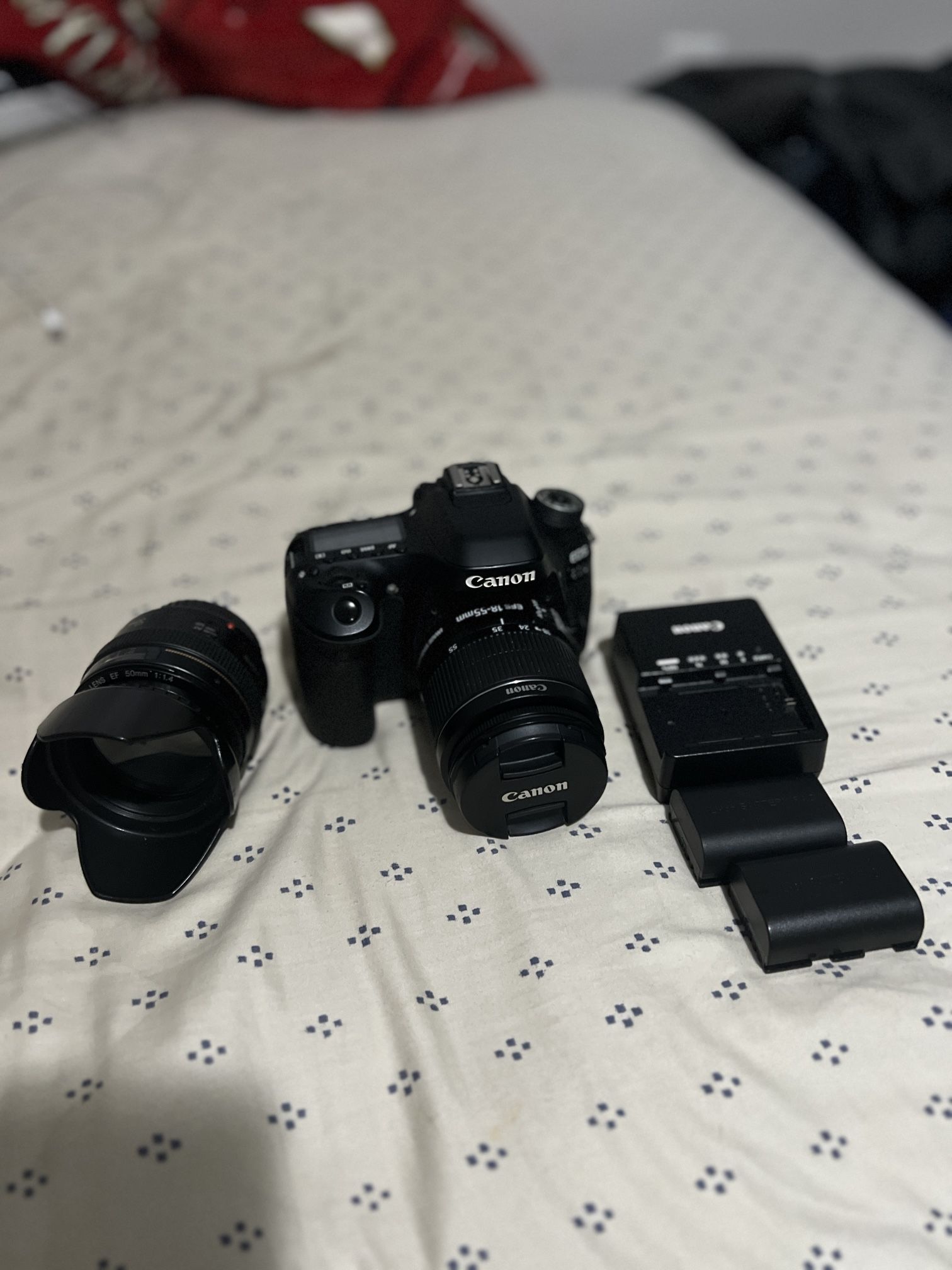 Cannon 80d with 2 Lenses. 18mm-55mm / 50mm & Two Batteries