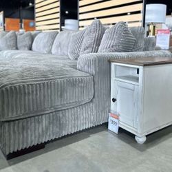Ashley Lindyn Fog Gray Modular Sectional Couch Set ⭐$39 Down Payment with Financing ⭐ 90 Days same as cash