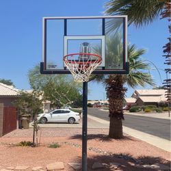 Lifetime adjustable basketball hoop, shatterproof