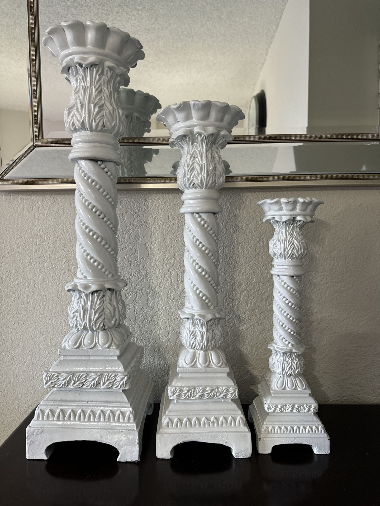 Vintage Individual Set Of 3 Candelabras