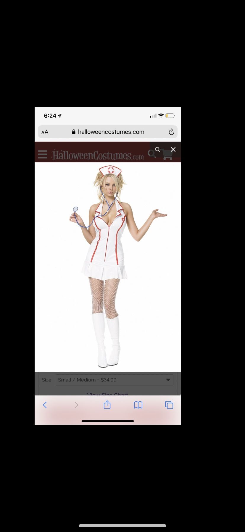 Leg Avenue Halloween Head Nurse Costume Dress & Hat Only Women’s S