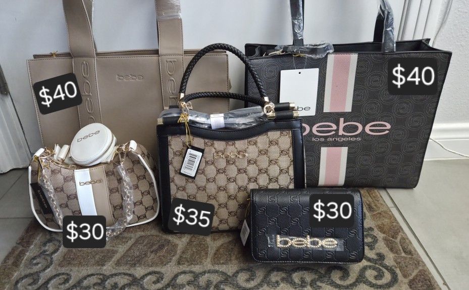 5 BEBE Purses- Brand New W/tags