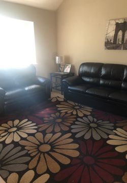 Sofa loveseat chair seats kitchen table 2 side tables and a coffee table