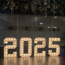 Marquee Numbers  With Lights