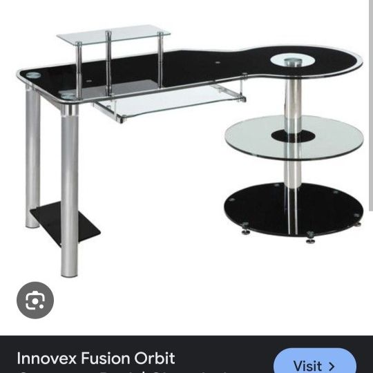 Innovex glass computer desk discount