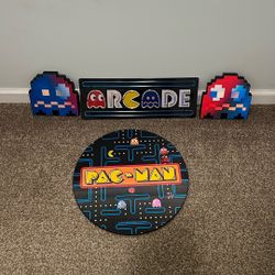 PAC-MAN lenticular Wall Art / Game Room Decor