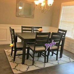 7 Piece  Dining Set Only $39 Down Payment with Financing 💥 No Needed Credit Check