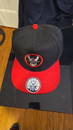 Mazinger z Snapback Hat Black Red Brim