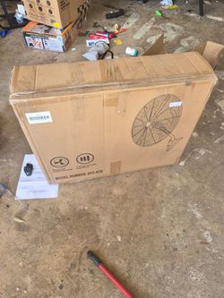 Boxed 20 inch wall mount fan