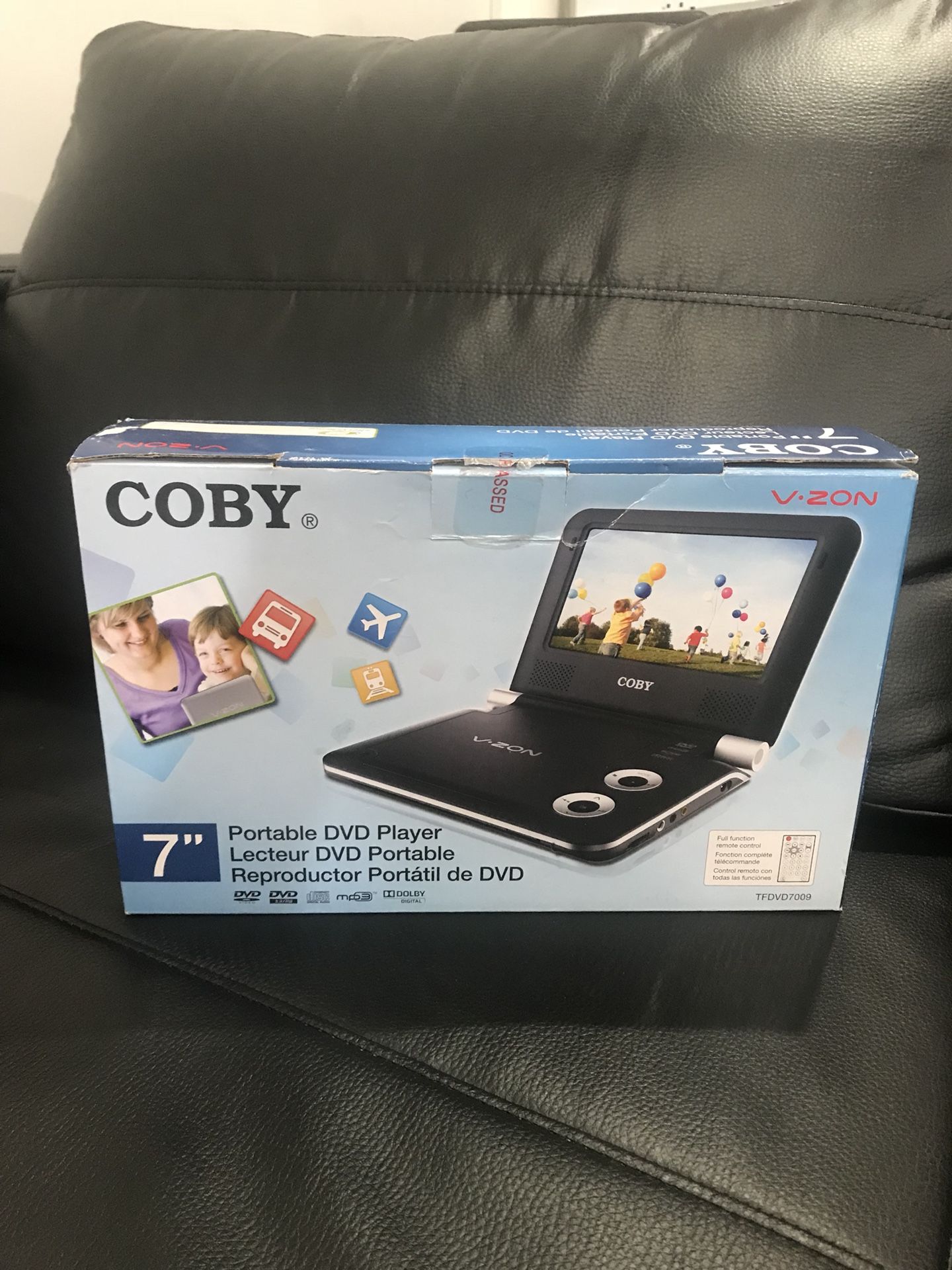 COBY Portable DVD/CD/MP3 Player, Black