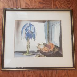 Framed art print  by German artist Jutta Ritter-Scherer. 
16.5 x 14 