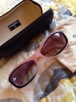 Chanel Pink Oval Sunglasses Chanel
