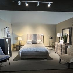 Grey 4PC Queen Bedroom Set