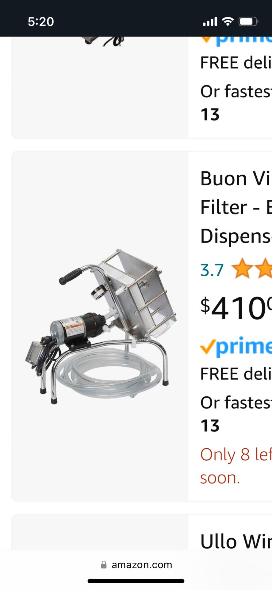 Genuine Buno Vino Superjet Wine Filter