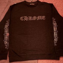 Chrome Hearts Stadium Mesh Long Sleeve Jersey in Black/Gray Men’s Size Medium