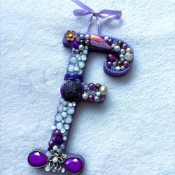 ✨ LETTER F INITIAL F DECOR PURPLE WALL DECOR ✨