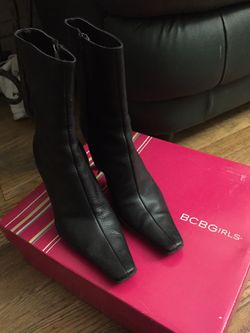 BCBGirls Saloma Black Leather Boots