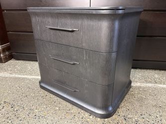 RESTORATION HARDWARE Baron Black Oak Closed Nightstand