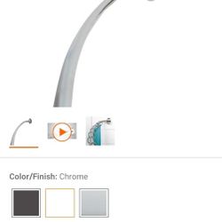 Zenna Home NeverRust 44 in. - 72 in. Aluminum Adjustable Curved Shower Rod 