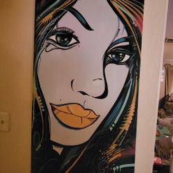​Unique Pop Art/Graffiti Style Woman on Acrylic Panel