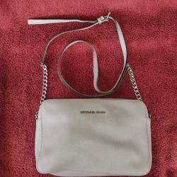 Michael Kors gray crossbody purse 